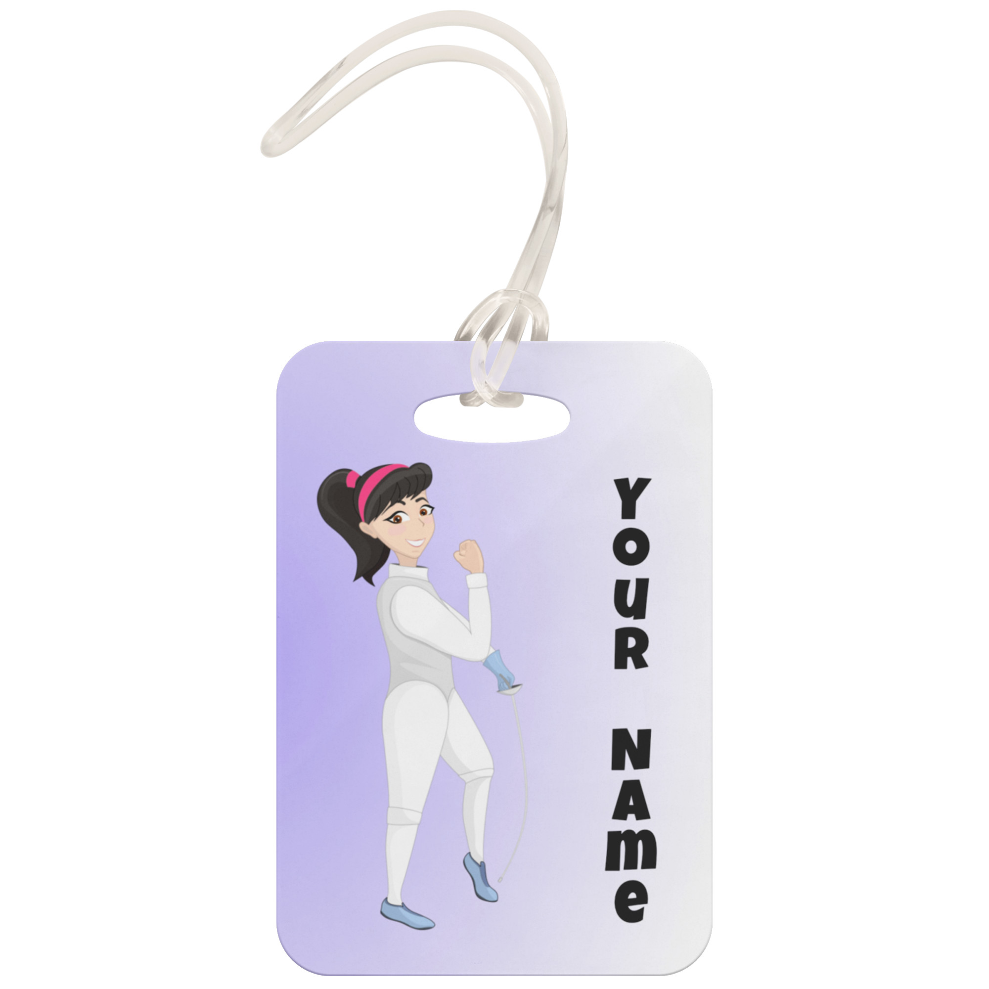 Foil Fencing Girl Water Bottle - Personalized Fencer's Gift
