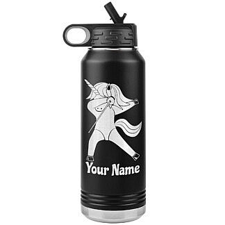  Personalized Water Bottles for Kids, Unicorn Custom